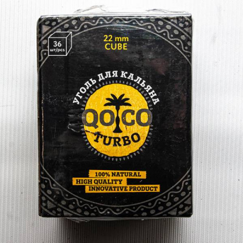 Уголь для кальяна кокосовый Qoco Turbo (36 куб)